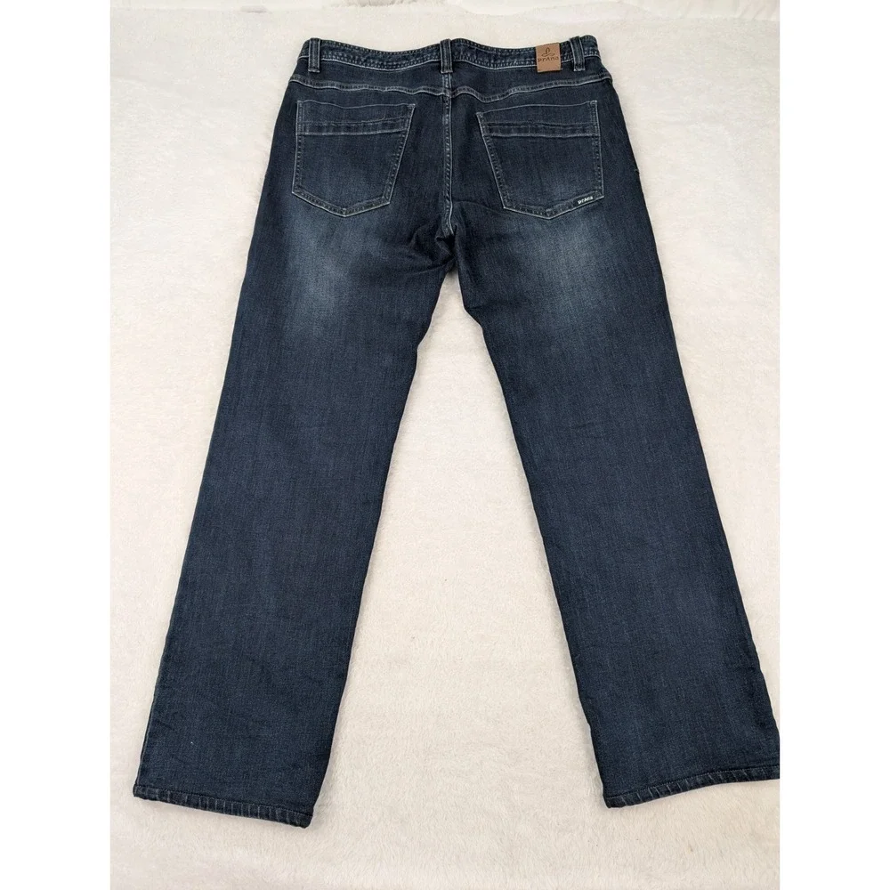 Prana Jeans Mens 36x32 Manchester Blue Slim Fit Outdoors Casual Denim